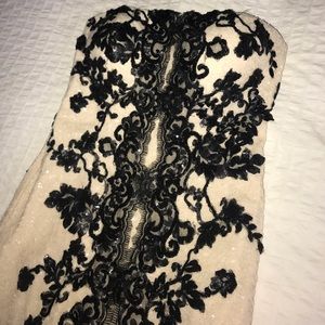 Sequin lace formal cocktail dress